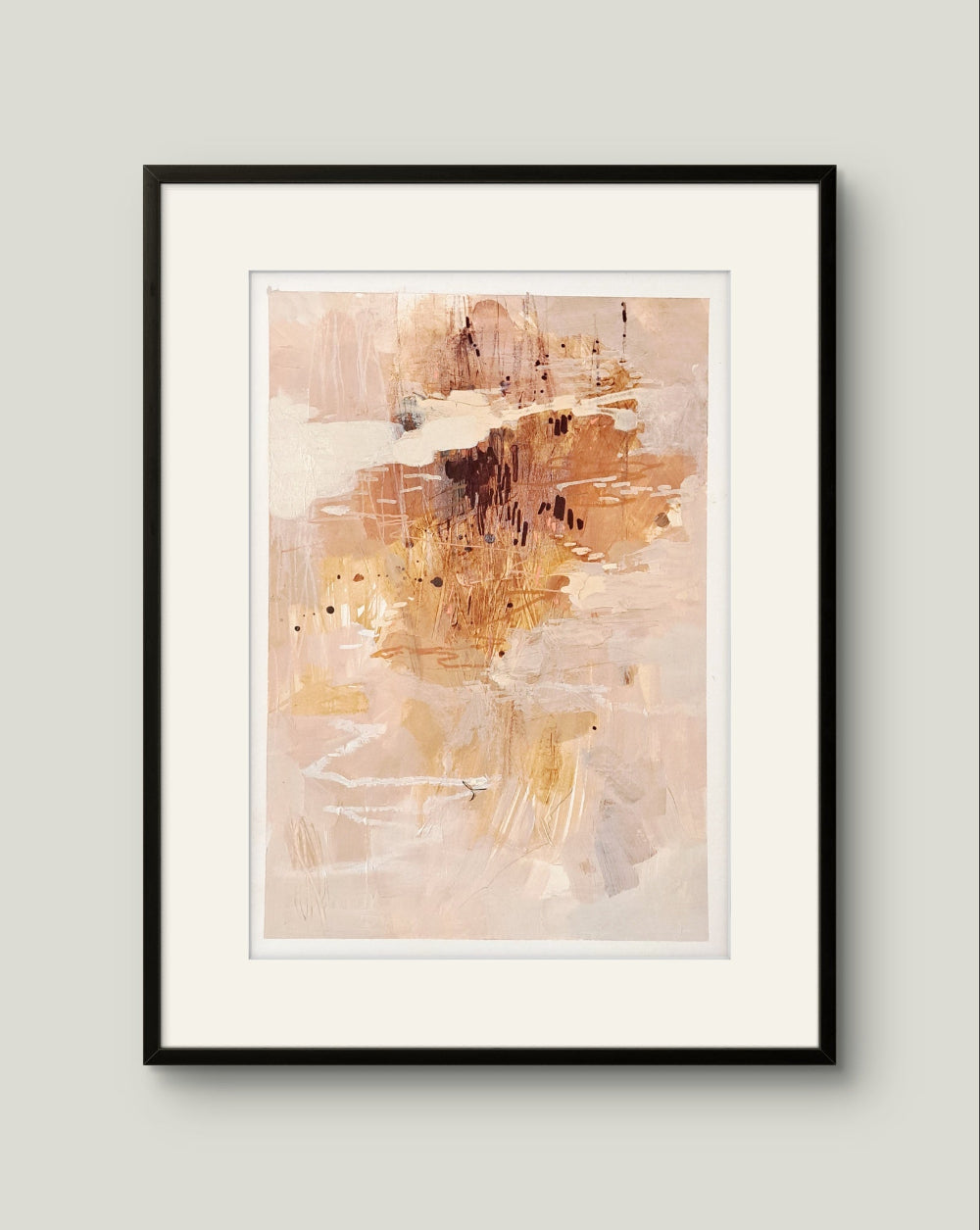 The Blush II original acrylic painting on paper