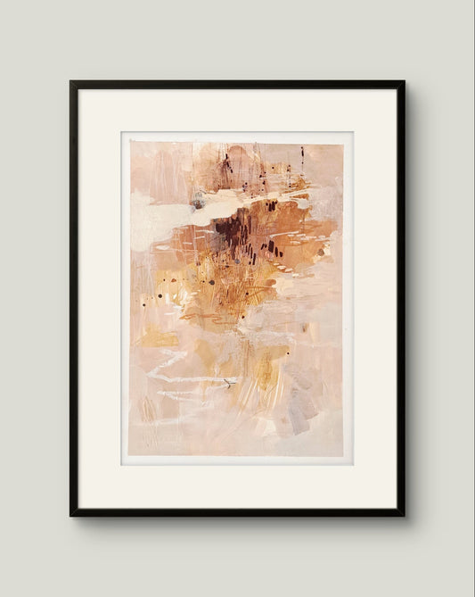 The Blush II original acrylic painting on paper