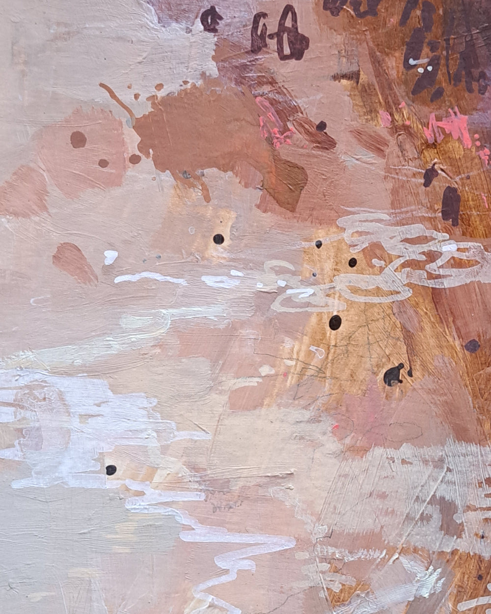 Abstract art with pastel colors and textured brush strokes