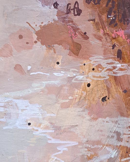 Abstract art with pastel colors and textured brush strokes